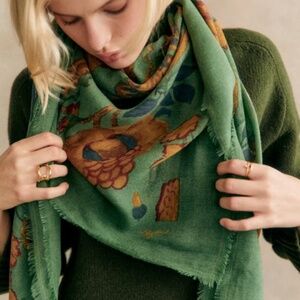 Sezane Pio 'GREEN RETRO FLOWERS' NWT